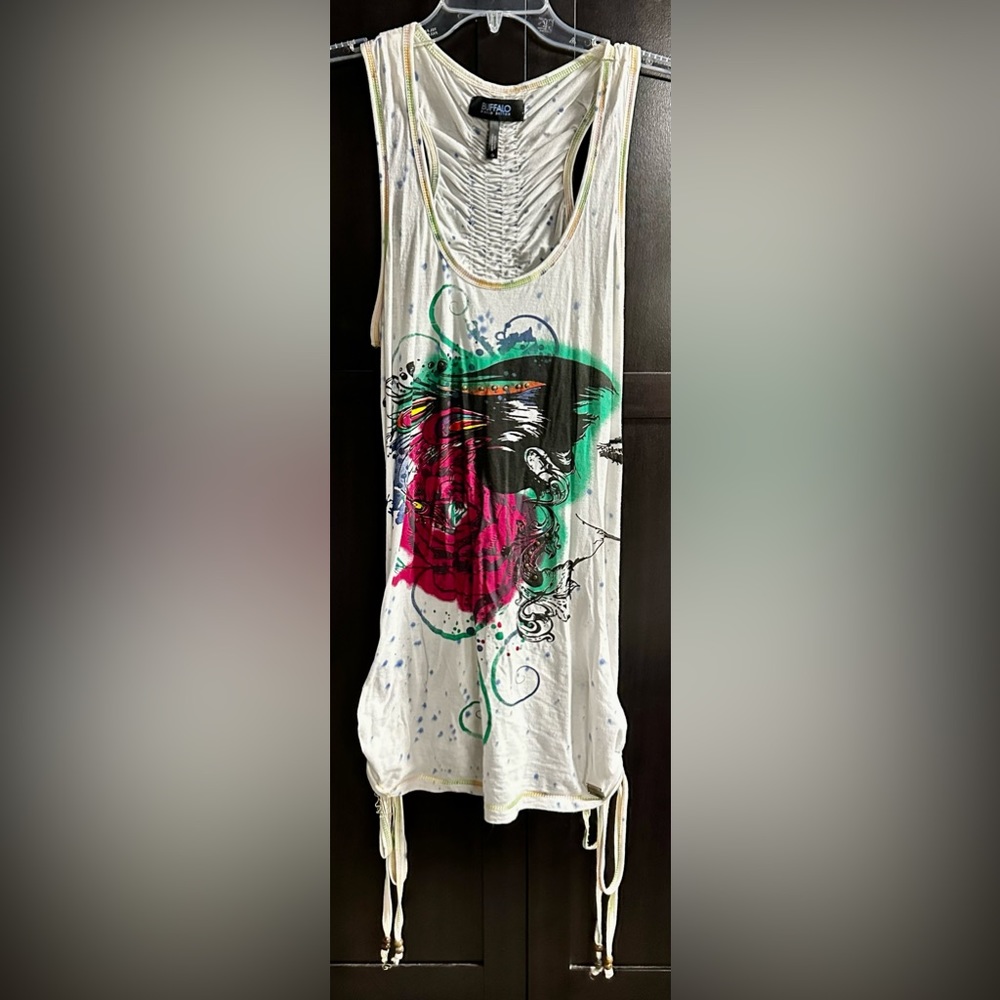 Buffalo David Bitton ruched tank size Large